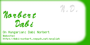 norbert dabi business card